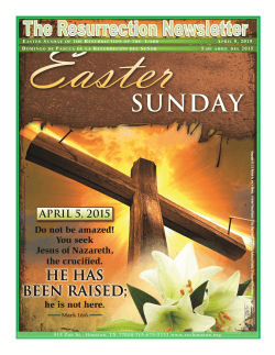 5 de abril del 2015 - Resurrection Catholic Community