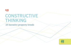 CONSTRUCTIVE THINKING 25 lucrative property trends