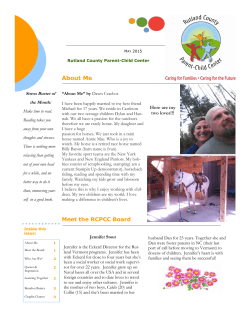 May 2015 Newsletter - Rutland County Parent