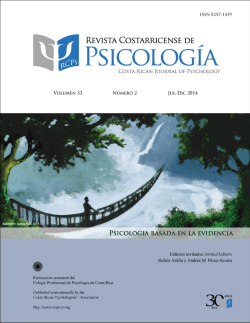 evidence-based psychology - Revista Costarricense de PsicologÃ­a