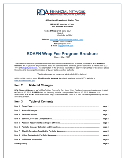 RDAFN Wrap Fee Program Brochure