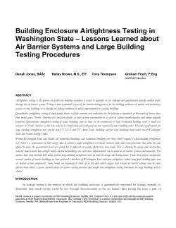 Building Enclosure Airtightness Testing in Washington State