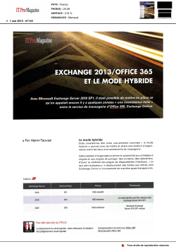 EXCHANGE2013/ OFFICE365 ETLEMODE HYBRIDE