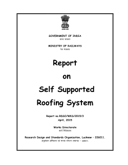 Report on Self Supported Roofing System