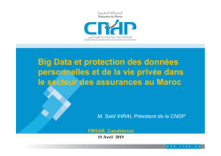 Big Data et protection des donnÃ©es personnelles et de la vie privÃ©e