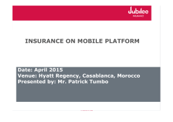 use of mobile platform - Rendez-vous de Casablanca de l`assurance