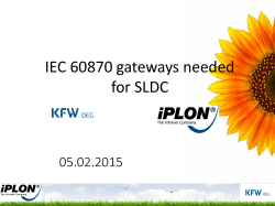 IEC 60870 gateways needed for SLDC