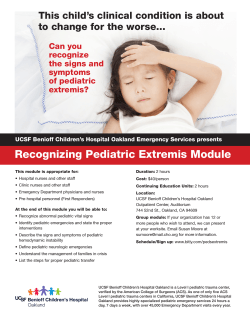 Recognizing Pediatric Extremis Module