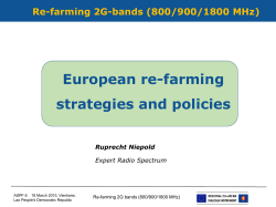 European re-farming strategies and policies - Regional EU