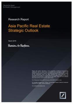 Asia Pacific Real Estate Strategic Outlook