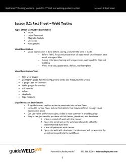 Lesson 3.2: Fact Sheet â Weld Testing
