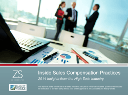 Inside Sales Compensation Practices