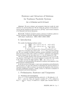 Existence and Attractors of Solutions for Nonlinear Parabolic