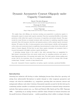 Dynamic Asymmetric Cournot Oligopoly under Capacity Constraints