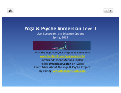 Yoga & Psyche Immersion Level I