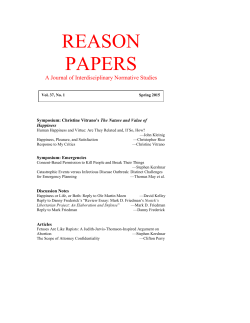 Check out - Reason Papers