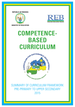 Summary of Curriculum Framework