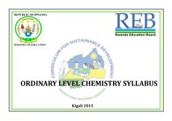 ORDINARY LEVEL CHEMISTRY SYLLABUS