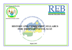 History and Citizenship - Rwanda Education Board