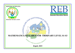 Mathematics - Rwanda Education Board