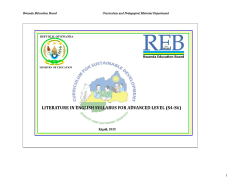 Rwanda Education Board Curriculum and Pedagogical Material