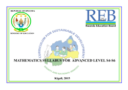 Core Mathematics - Rwanda Education Board