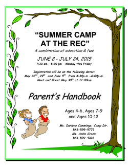 SUMMER CAMP AT THE REC - Colleton County Parks & Recreation