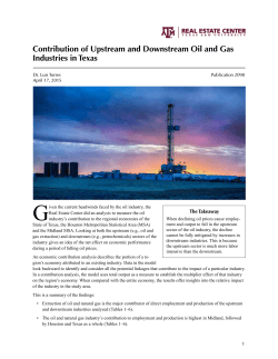 Contribution of Upstream and Downstream Oil and Gas Industries in