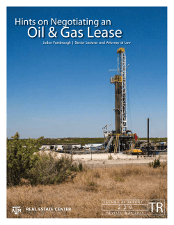 Hints on Negotiating an Oil and Gas Lease