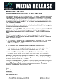 Progress toward an Agreement on fishing the Small