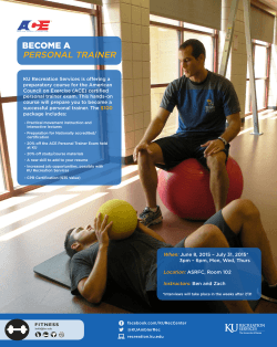 Become a Personal Trainer!