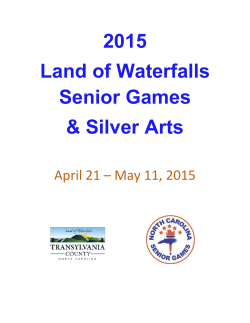 2015 Land of Waterfalls Senior Games & Silver Arts
