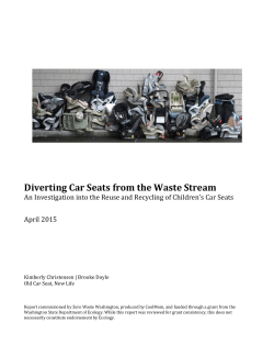 Issue Paper: Diverting Car Seats from the Waste Stream