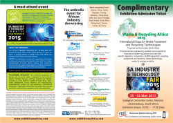 ticket - National Recycling Forum