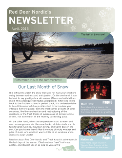 April Newsletter - Red Deer Nordic Ski Community