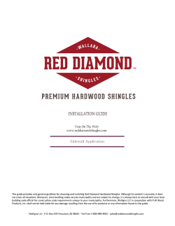 Sidewall Application - Red Diamond Wallaba Shingles