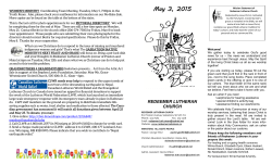 May 03, 2015 Bulletin
