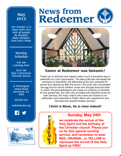 May 2015 - Lutheran Church of the Redeemer