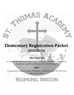 Elementary Registration Packet