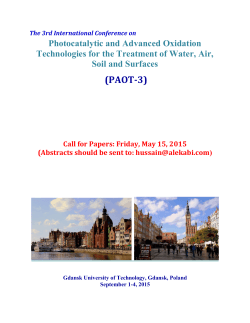 (PAOT-3) Call for Papers: Friday, May 15, 2015