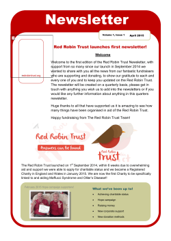 Newsletter - Red Robin Trust