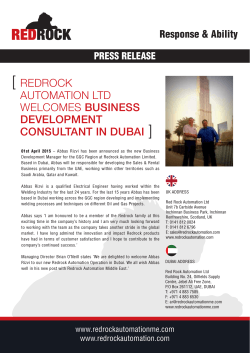 redrock automation ltd welcomes business development consultant
