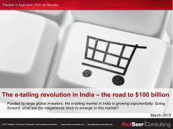 The e-tailing revolution in India â the road to $100 billion