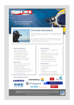 offshore renewables - REDS Reach Engineering & Diving Services