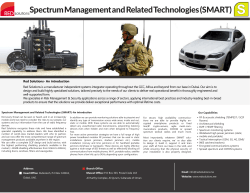 Spectrum Management and Related Technologies (SMART)
