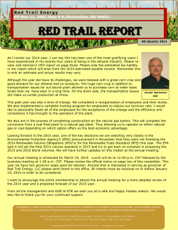 Red Trail Report - Red Trail Energy LLC