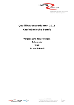 Qualifikationsverfahren 2015 KaufmÃ¤nnische Berufe