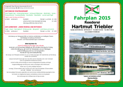 Fahrplan 2015 Hartmut Triebler
