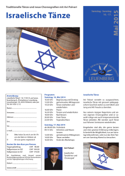 2015-`516 Israelische TÃ¤nze