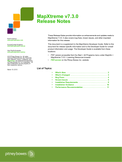 MapXtreme v7.3.0 Release Notes